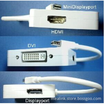 Mini Displayport to DVI-D, HDMI or Displayport Adapter (M-F)